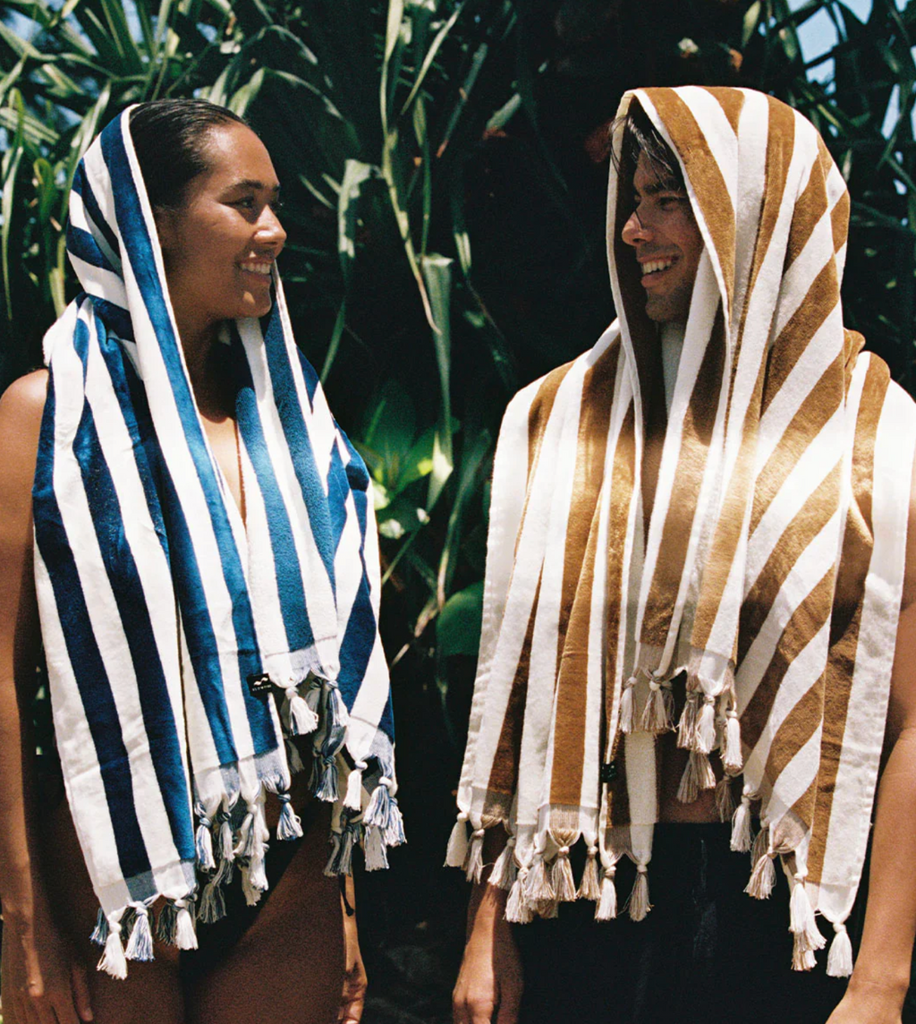 SLOWTIDE Cabana Fringe Premium Woven Towel - Brush