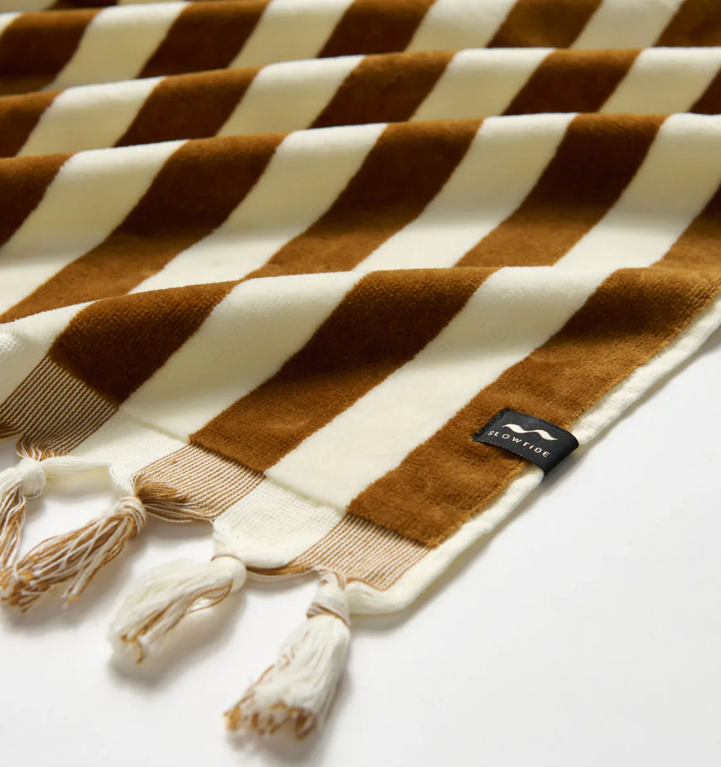 SLOWTIDE Cabana Fringe Premium Woven Towel - Brush