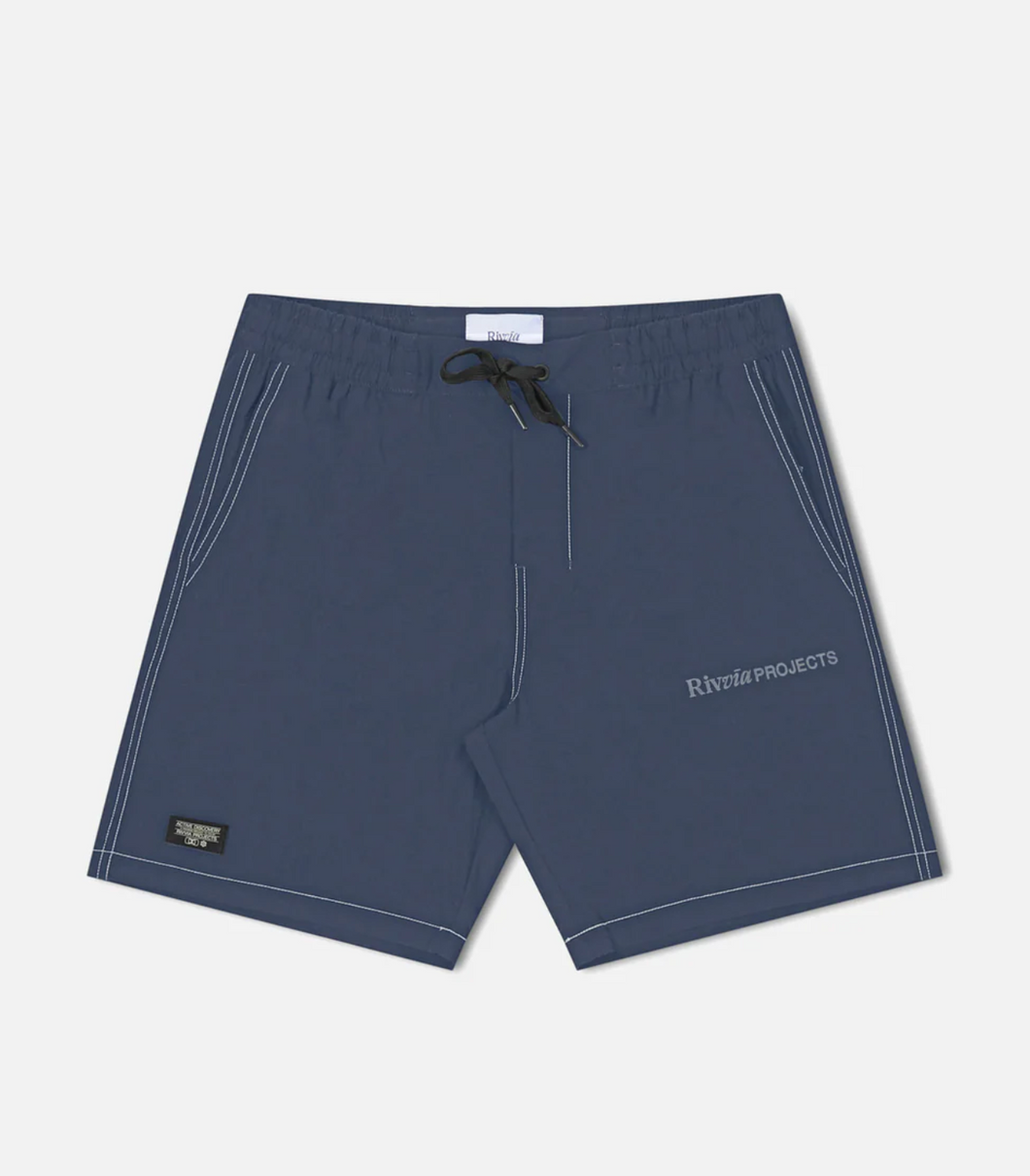 RIVVIA CONTRAST DAILY RIDE SHORT : BLUE WHITE