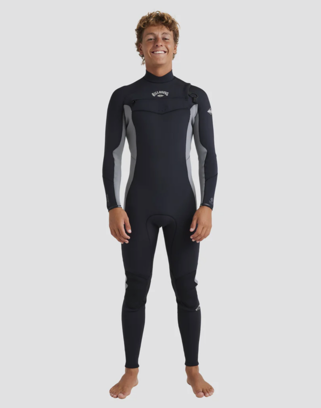 BILLABONG Mens 3/2mm Absolute Natural Chest Zip Steamer Wetsuit