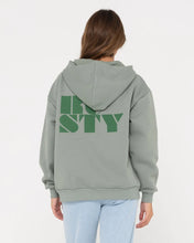 Load image into Gallery viewer, RUSTY Rusty Code Oversize Zip Hooded Fleece
