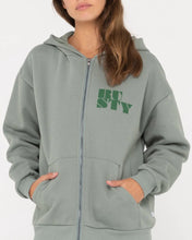 Load image into Gallery viewer, RUSTY Rusty Code Oversize Zip Hooded Fleece
