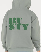 Load image into Gallery viewer, RUSTY Rusty Code Oversize Zip Hooded Fleece
