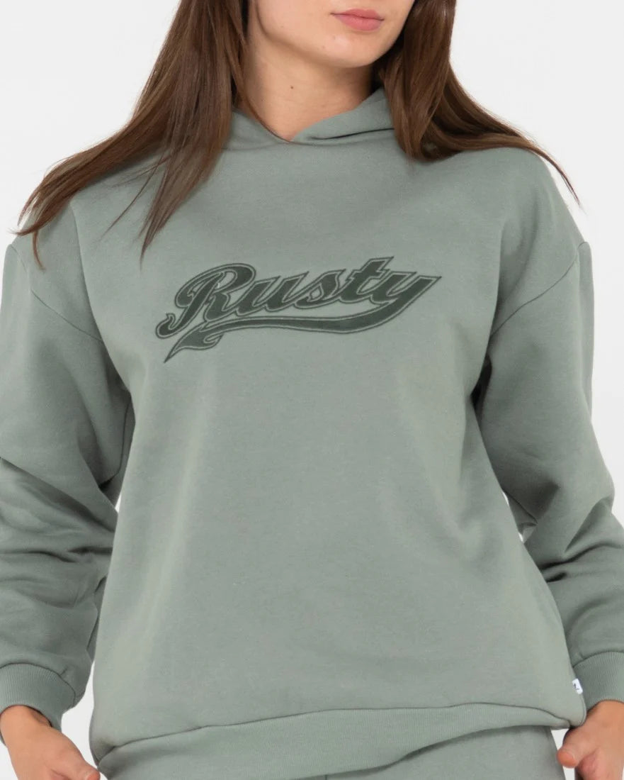 RUSTY Norty Graphic Oversize Hooded Fleece