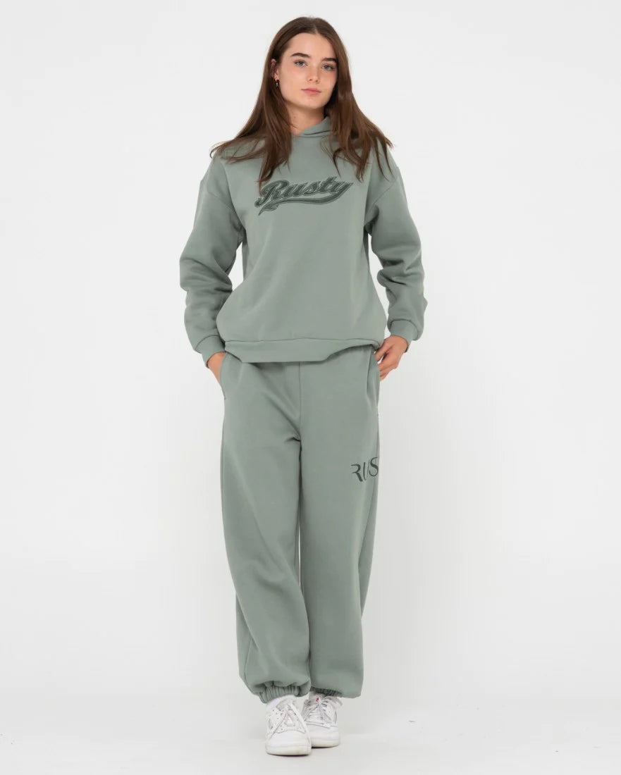 RUSTY Norty Graphic Oversize Hooded Fleece