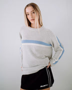 RUSTY White Lines Crew Neck Knit