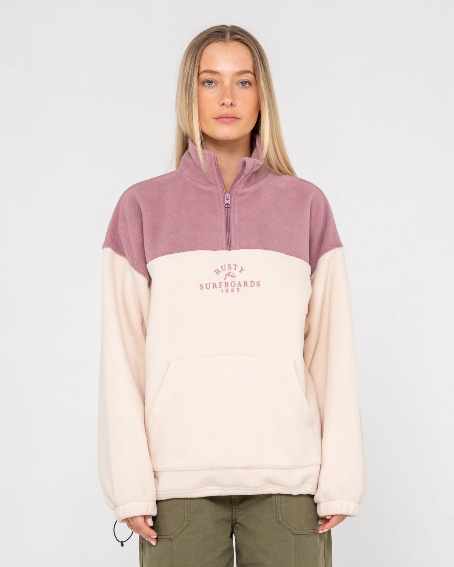 RUSTY Central Division Quarter Zip Polar Fleece