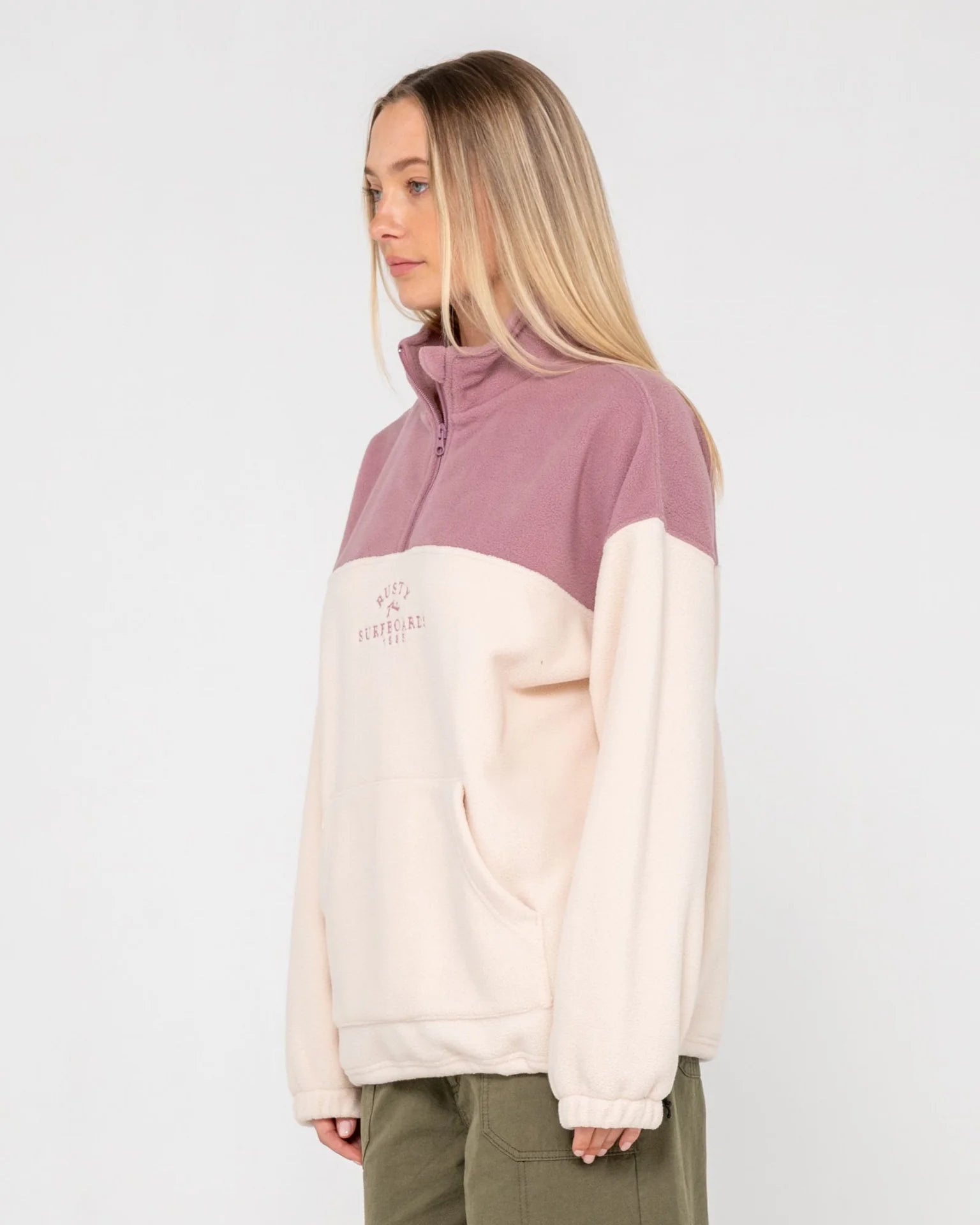 RUSTY Central Division Quarter Zip Polar Fleece
