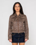RUSTY Lizzy Faux Leather Fitted Jacket