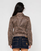 RUSTY Lizzy Faux Leather Fitted Jacket