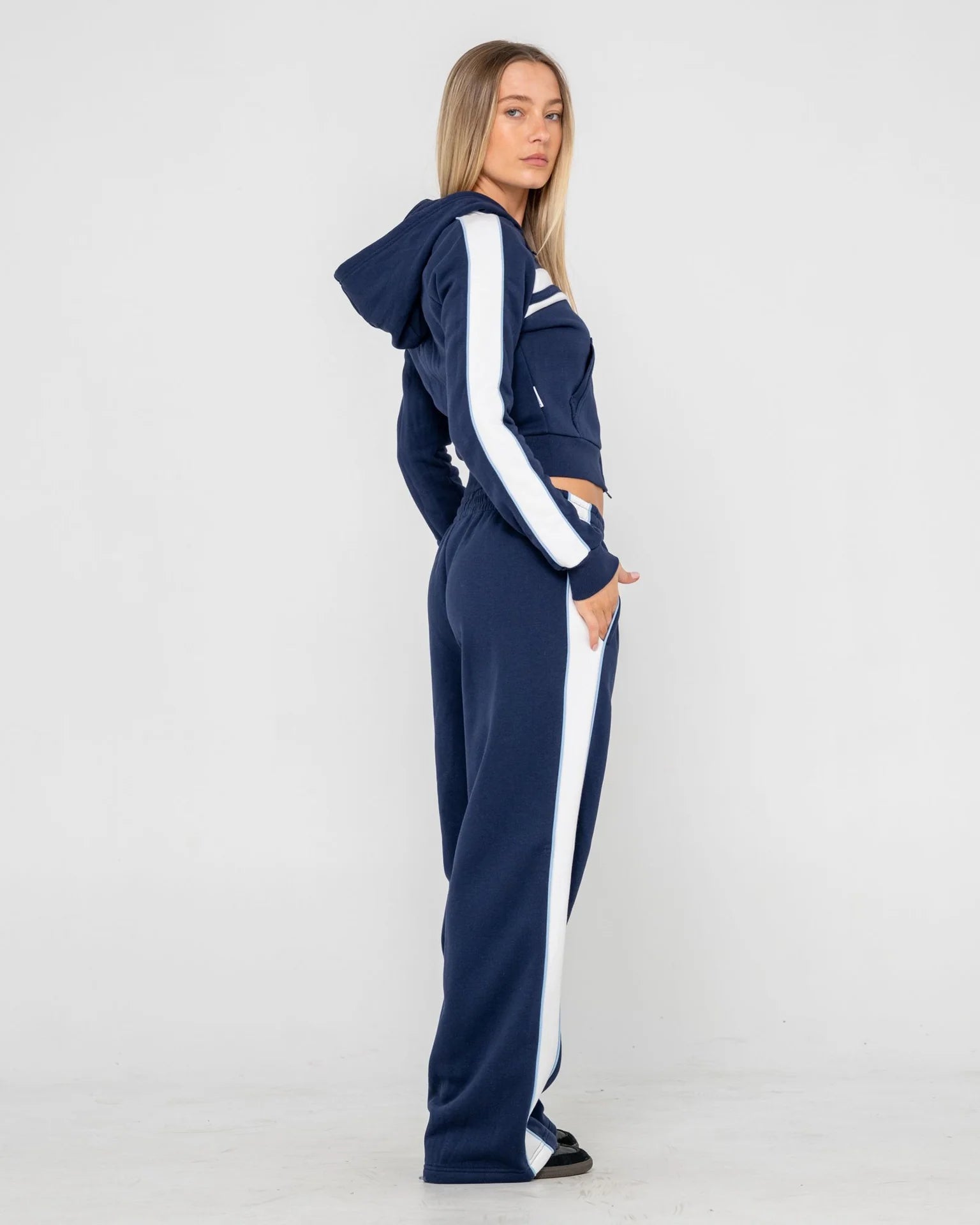 RUSTY Retro Lines Wide Leg Trackpant