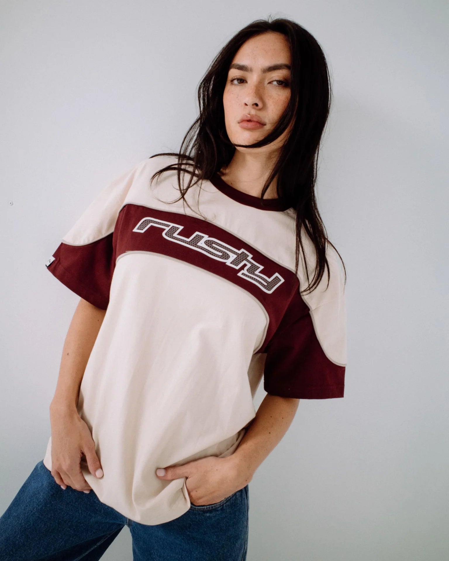 RUSTY Kinetic Oversized Graphic Tee