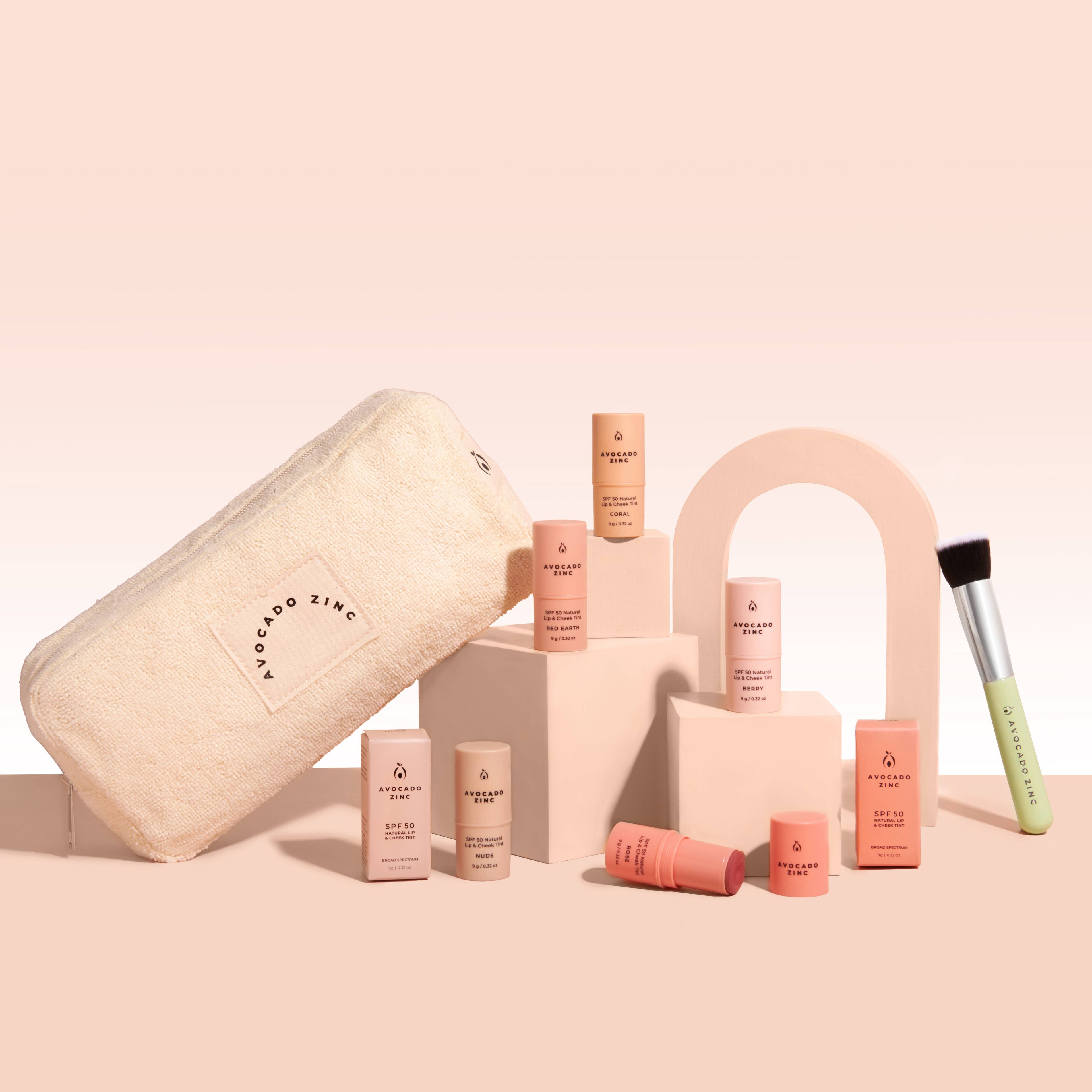 AVOCADO ZINC - Terry Towelling Pouch - Beige