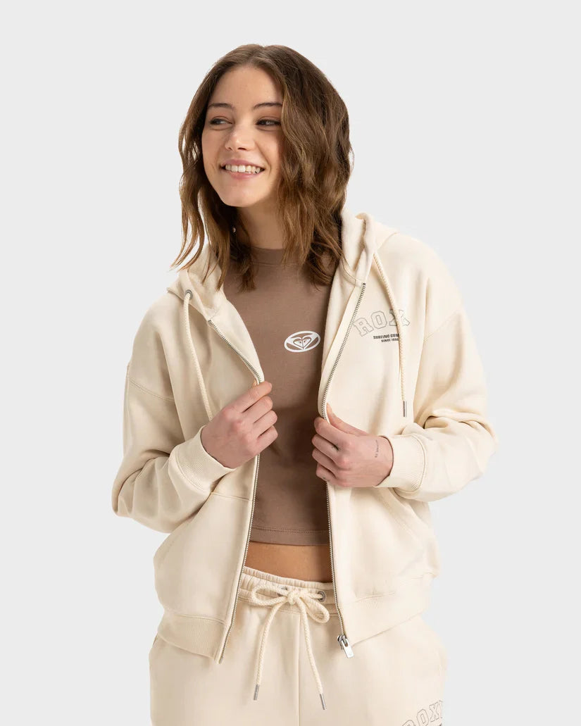 ROXY Womens Perfect Place Zip Brushed Fleece Top