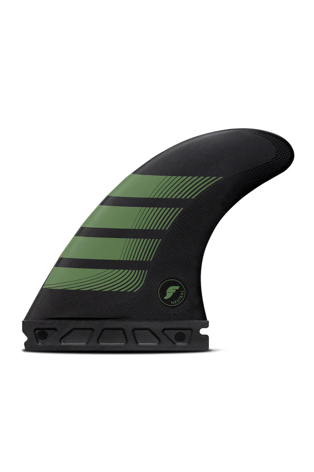 FUTURES - F8 Alpha Carbon/Olive Tri Fin Set - Large