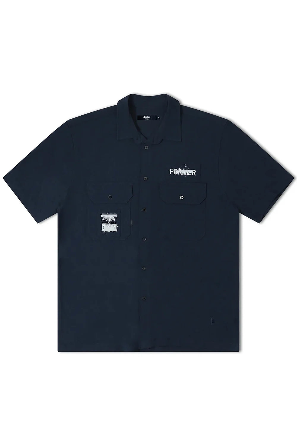 FORMER Scratched Short Sleeve Work Shirt