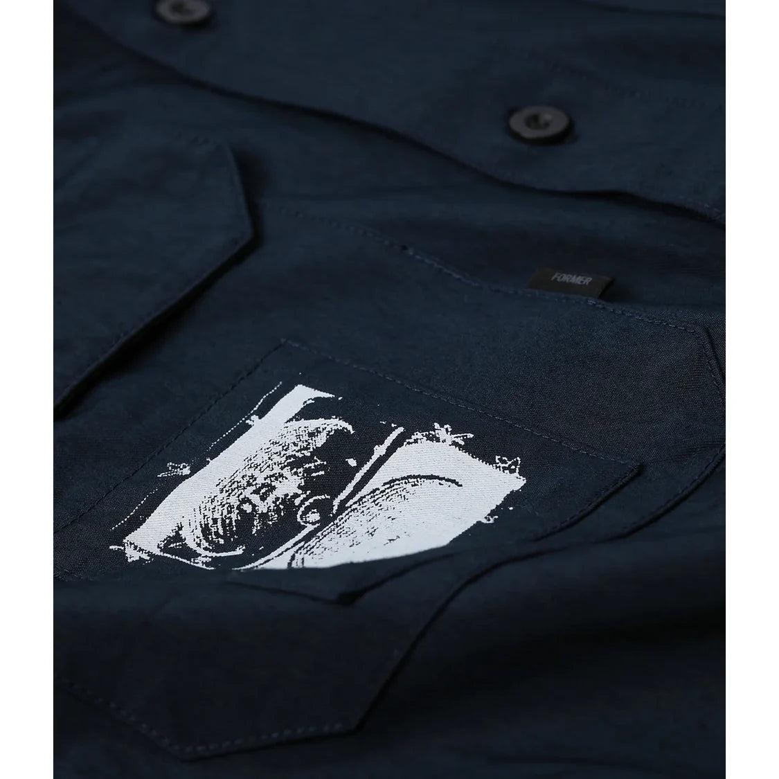 FORMER Scratched Short Sleeve Work Shirt