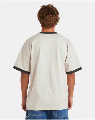 BILLABONG Mens Script Ringer T-Shirt