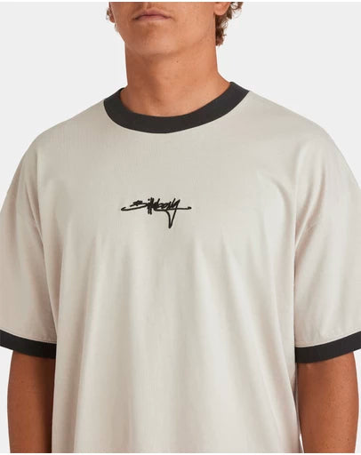 BILLABONG Mens Script Ringer T-Shirt