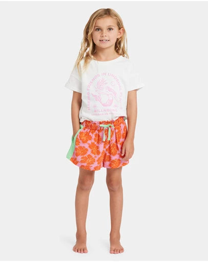 BILLABONG Girls 0-5 Happy Hibiscus Olly Shorts