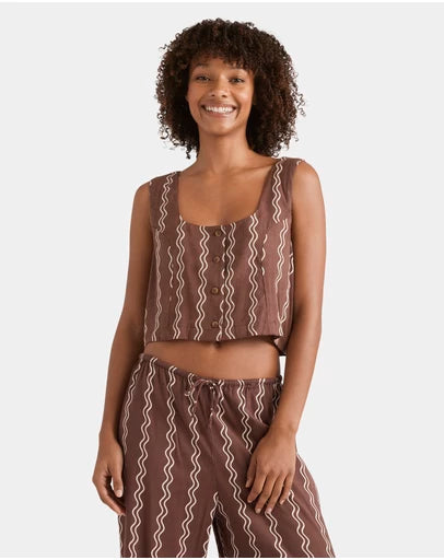 BILLABONG Womens Another Wave Woven Tank Top