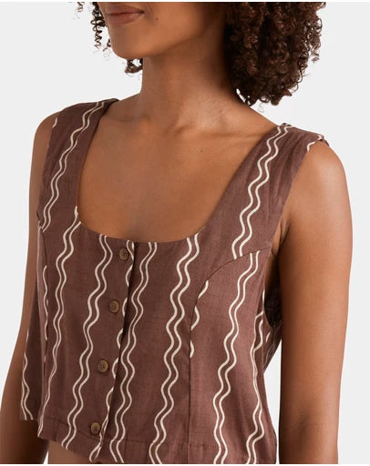 BILLABONG Womens Another Wave Woven Tank Top