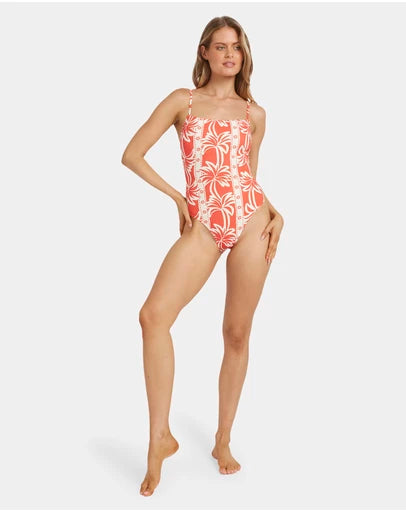 BILLABONG Womens Row Of Palms Bella One Piece Swimsuit