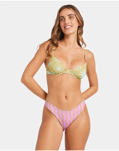 BILLABONG Womens Sun Fired Reversible Hike Bikini Bottom