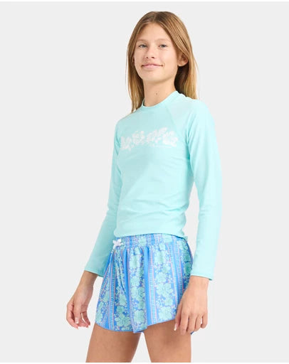 BILLABONG Girls 6 to 14 Happy Hibiscus Swim Volley Boardshorts