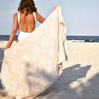 SALTY SHADOWS Beige Aztec Turkish Towel
