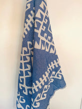 Load image into Gallery viewer, SALTY SHADOWS - Blue Aztec Turkish Towel
