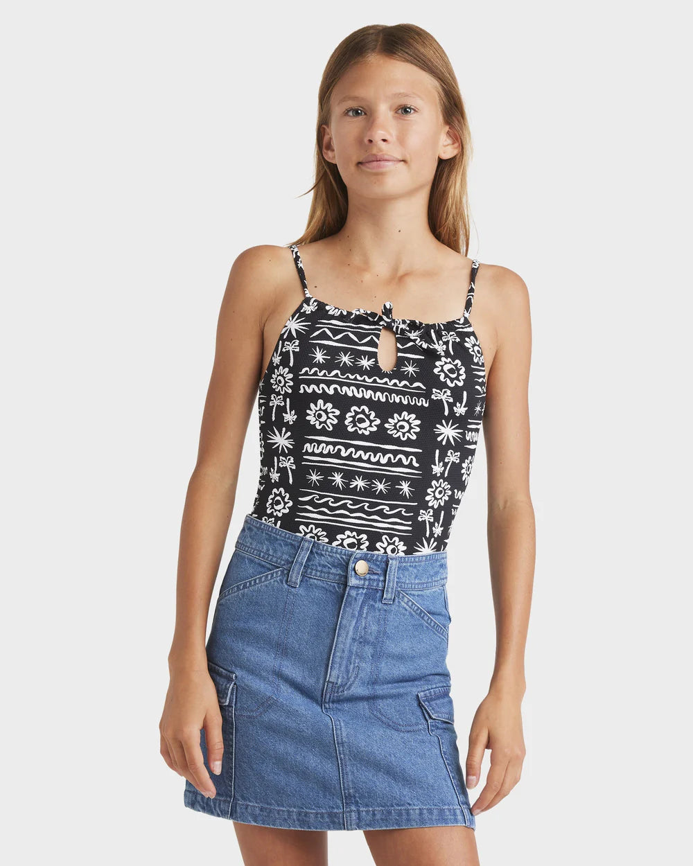 BILLABONG Girls 6-16 Hilary Cargo Denim Skirt