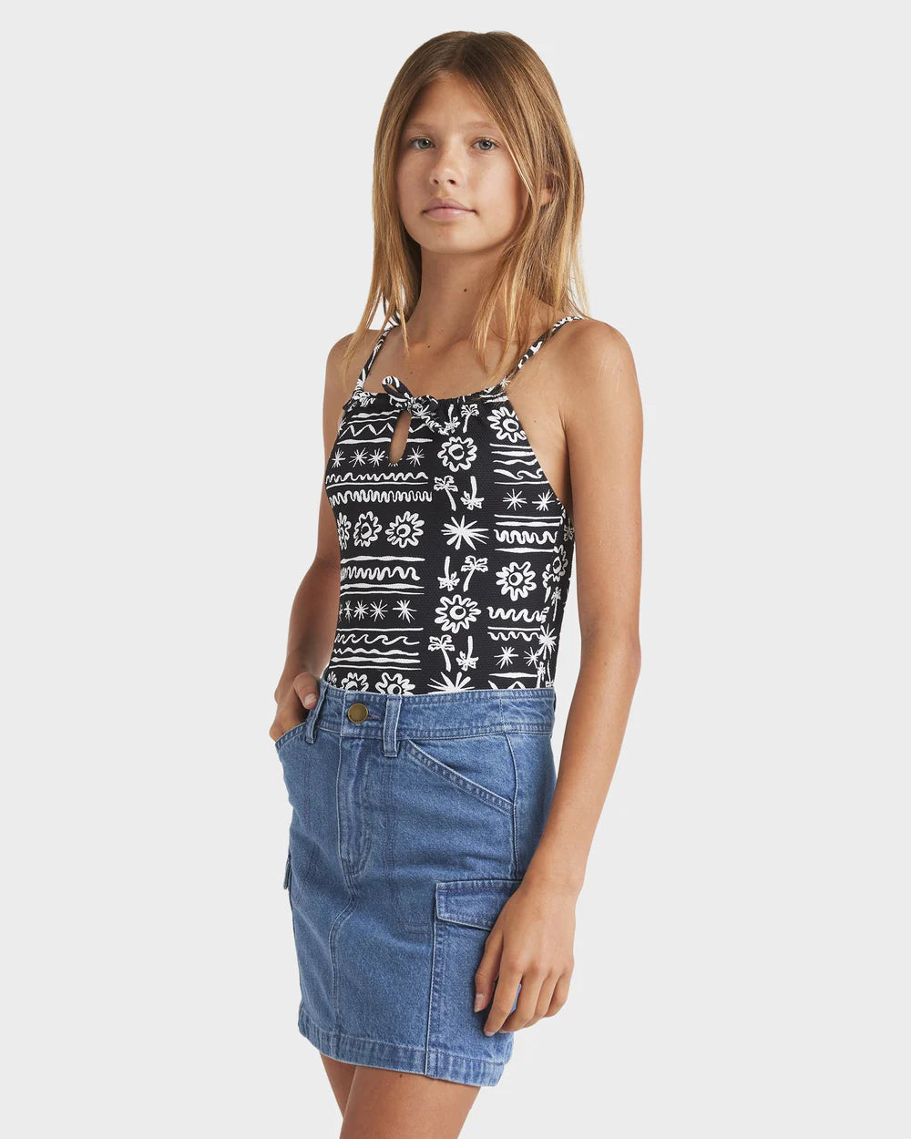 BILLABONG Girls 6-16 Hilary Cargo Denim Skirt