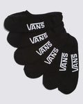CLASSIC SUPER NO SHOW SOCKS 3 PACK BLACK