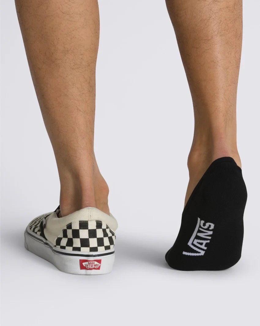 CLASSIC SUPER NO SHOW SOCKS 3 PACK BLACK
