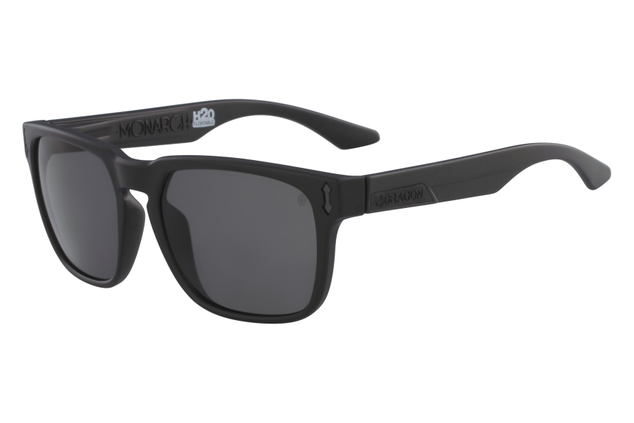 DRAGON MONARCH Matte Black H2O w/ LUMALENS Smoke Polar
