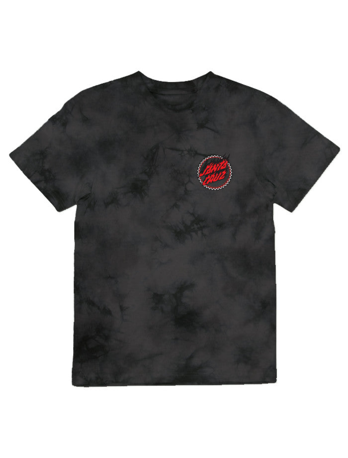 SANTA CRUZ CHECKED OUT FLAMED DOT FRONT T-SHIRT