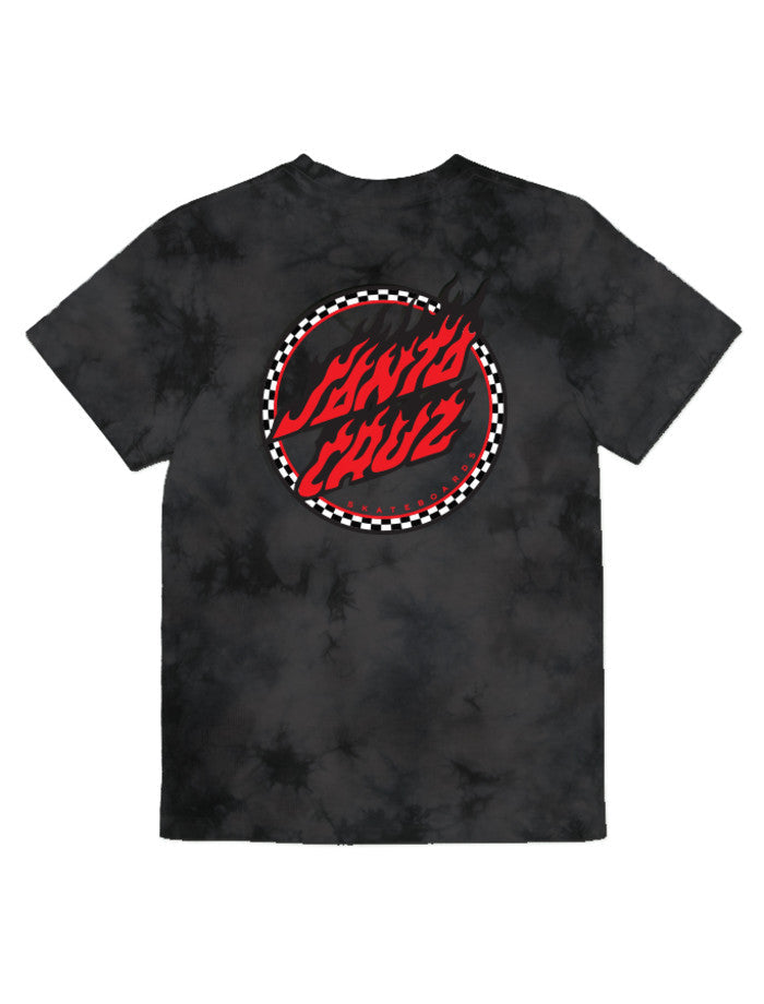 SANTA CRUZ CHECKED OUT FLAMED DOT FRONT T-SHIRT