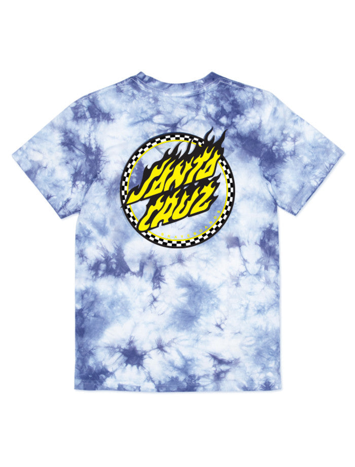 SANTA CRUZ CHECKED OUT FLAMED DOT FRONT T-SHIRT