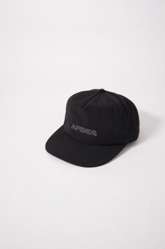 OUTLINE RECYCLED - Recycled Snapback Cap - Black