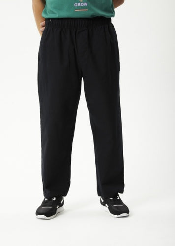 Afends Ninety Eights - Recycled Baggy Elastic Waist Pants - Black
