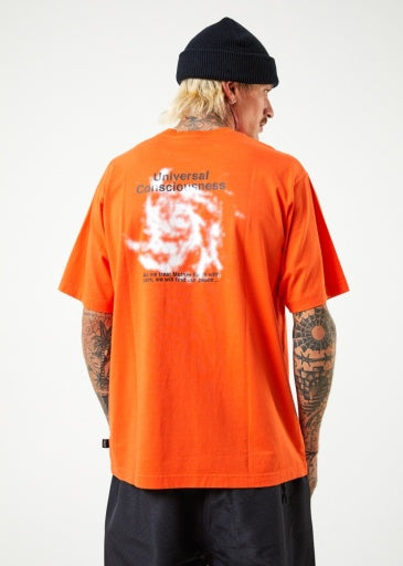 Afends - Universal - Recycled Retro Graphic T-Shirt - Orange